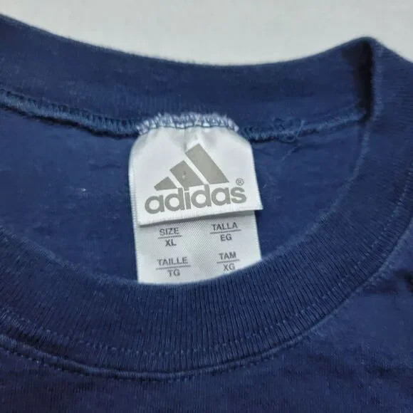 adidas MLB Atlanta Braves Y2K T-Shirt Men's Size XL Blue Sleeveless 2004 - Picture 5 of 7